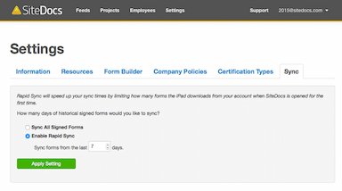 Document sync management