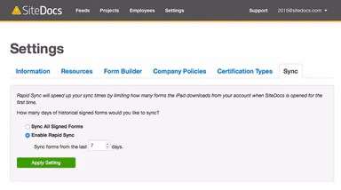 Document sync management