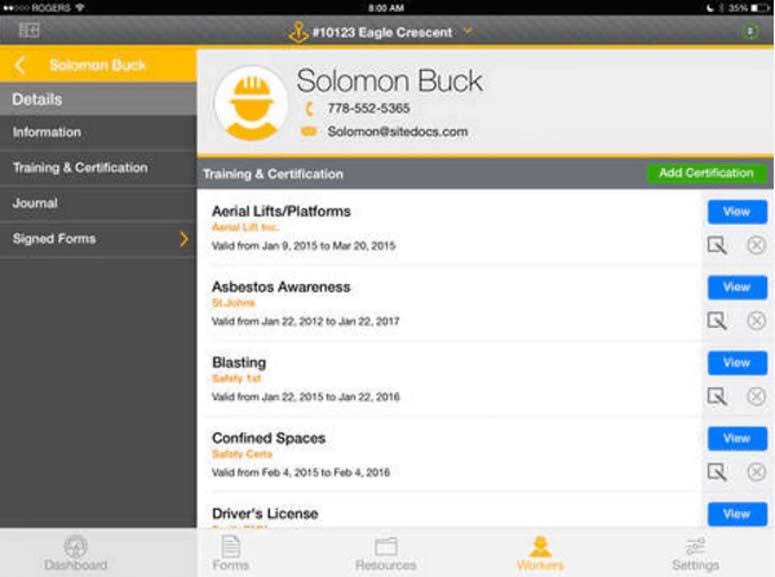 User profile