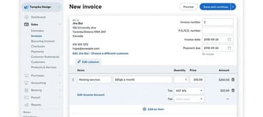 Create invoice