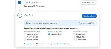 Invoices schedule