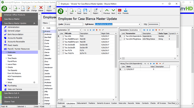 ActivityHD Employee Data Driven