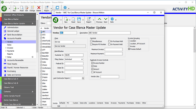 ActivityHD Vendor Profile