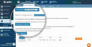Aplos Bank integration