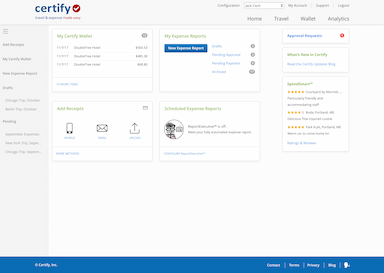 Certify Invoicing Homepage