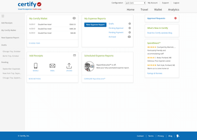 Certify Invoicing Homepage