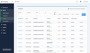Chargify Invoices