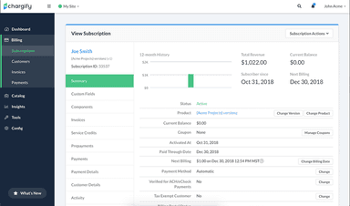 Chargify View subscription