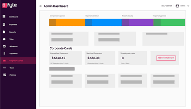 Admin dashboard