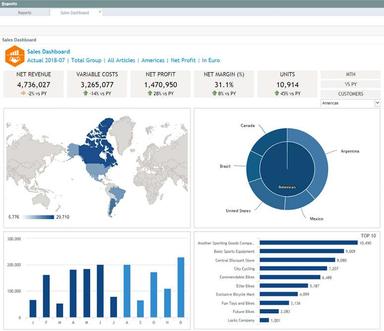 Jedox Sales dashboard