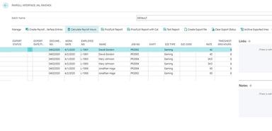 Payroll integration