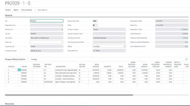 Progress billing