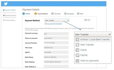 Tipalti Payment Details