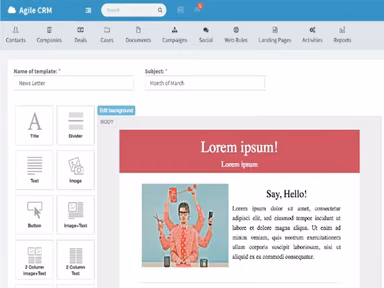 Agile CRM Dashboard