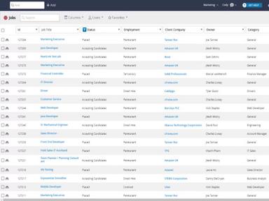 Bullhorn CRM Software Job List