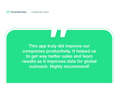 CheckMyNumber Improve our Company Productivity