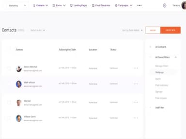 EngageBay Email Contacts
