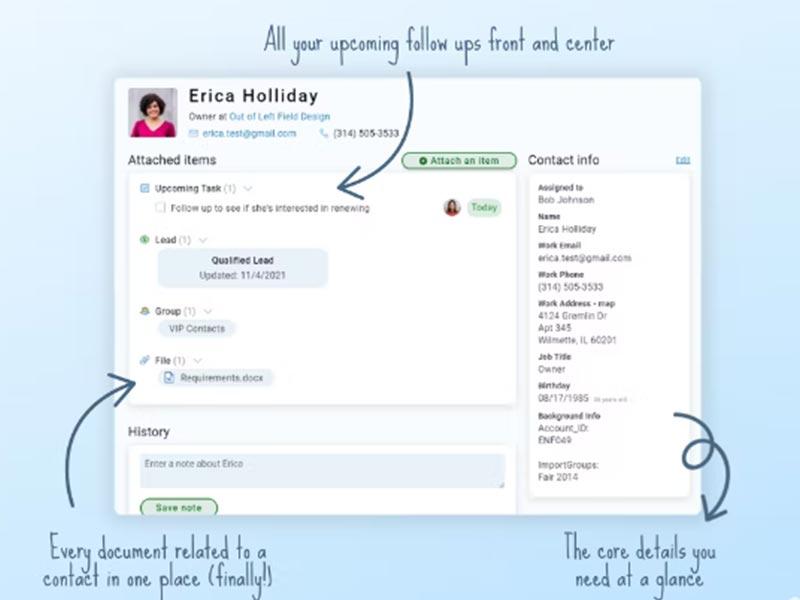 Less Annoying Contact Profile