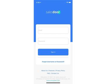 Salesdoor Sign Up Form
