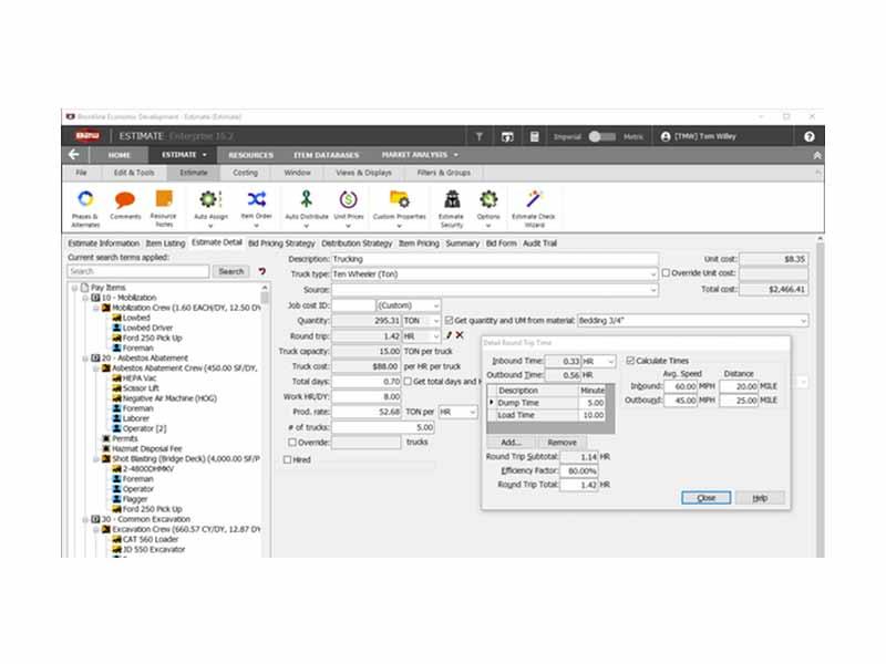 B2W Estimate Screen