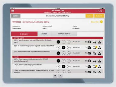 CMiC mobile field checklist