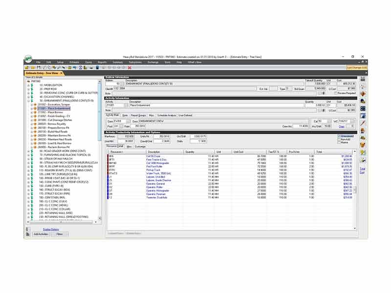 HeavyBid Software Item details