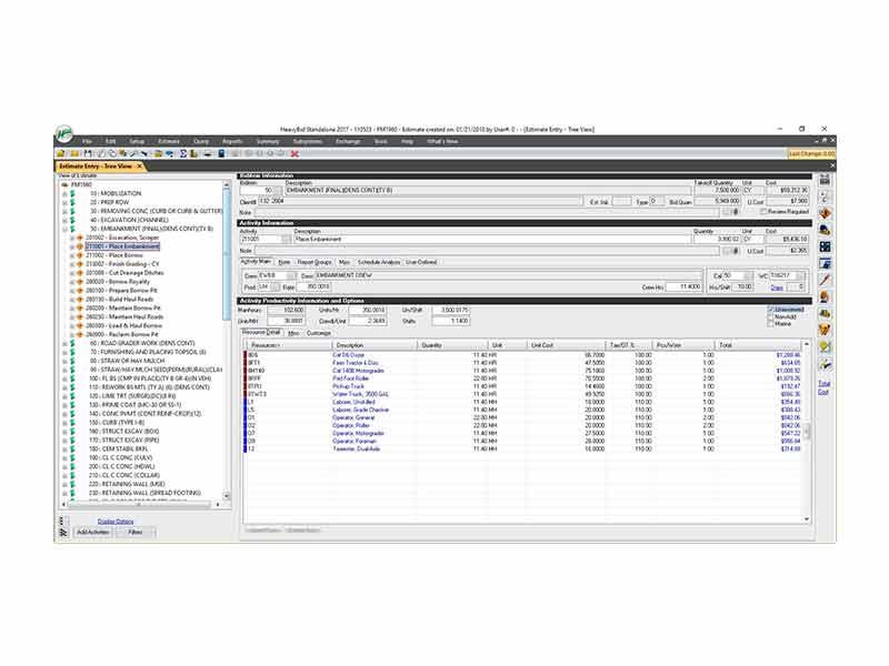 HeavyBid Software Item details