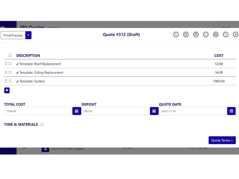 Streamlined Estimate Process
