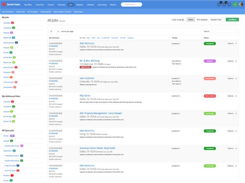 Service Fusion All Jobs