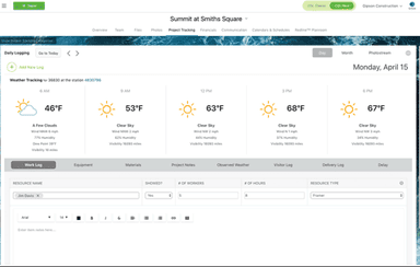 Construction Online Daily Logging