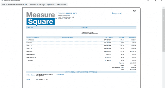 MeasureSquare Software