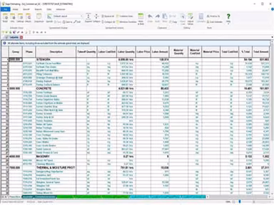 Sage Estimating Software Reports