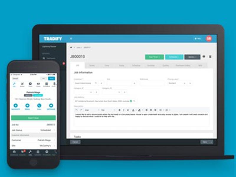 Tradify Desktop And Mobile View
