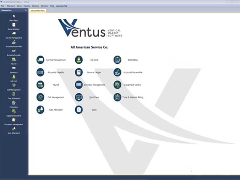 Ventus Software Dashboard