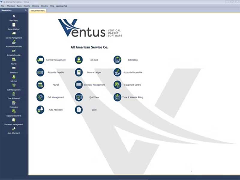 Ventus Software Dashboard
