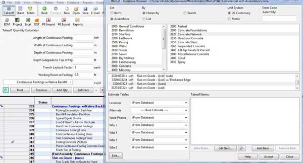 WinEst Construction Cost Databases