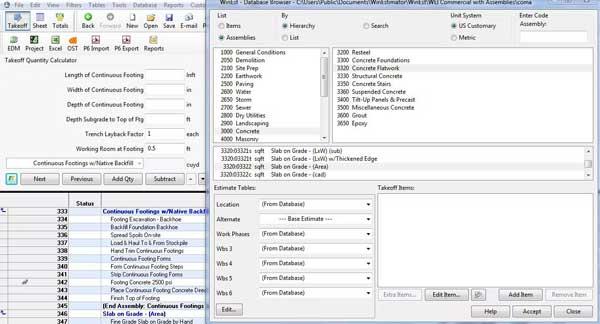 WinEst Construction Cost Databases
