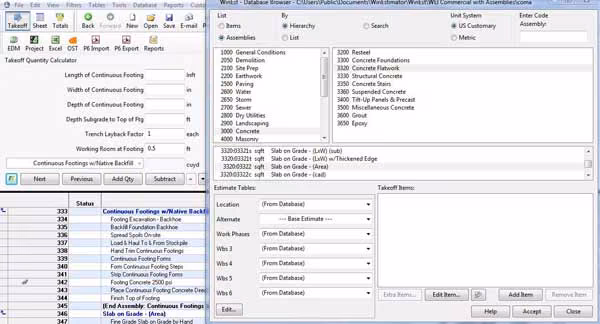 WinEst Construction Cost Databases