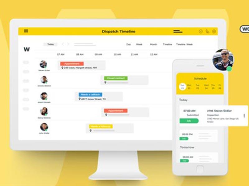 Workiz Software Dispatch Timeline