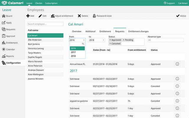 Calamari HR Software