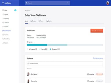 Collage HR Performance Review Summary