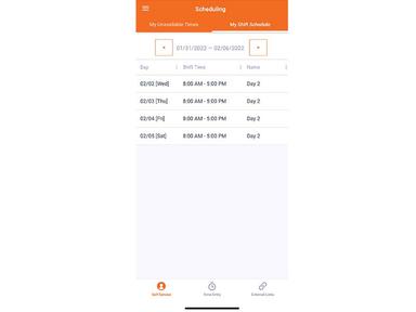 Criterion HCM Scheduling on mobile app