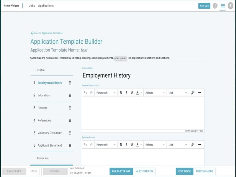 ExactHire Cust omize Application Templates
