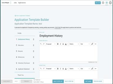 ExactHire Cust omize Application Templates