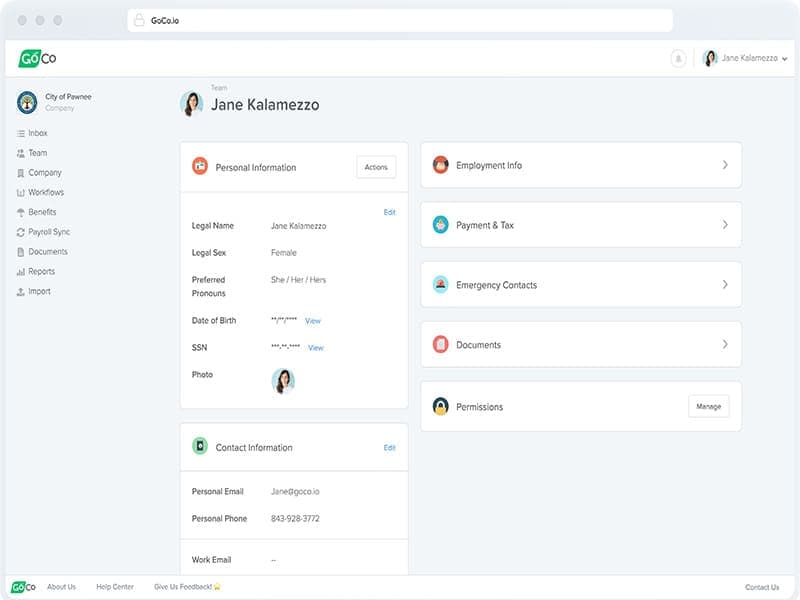 GoCo employee portal