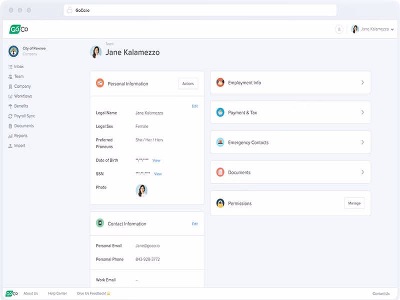 GoCo employee portal