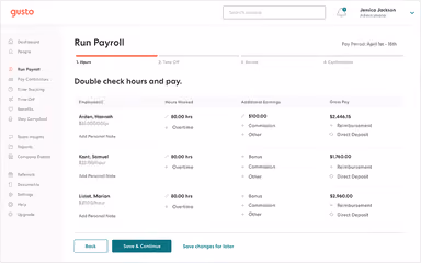 Run payroll
