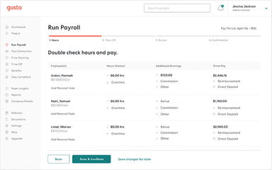 Run payroll