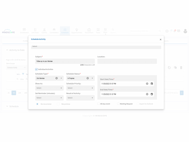 Schedule Activity