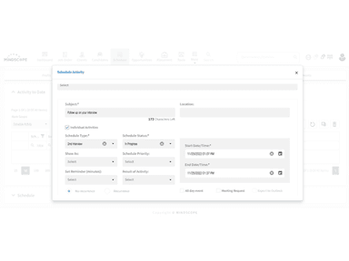 Schedule Activity